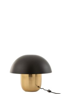 Lampe Pilz Metall Schwarz/Gold Small