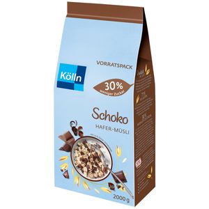 Kölln Müsli Čokoláda 30 percent menej cukru Ovsené celozrnné müsli 2000g