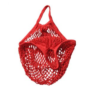 Große Netzschildkrötenbeutel langlebiger Schnur Einkaufstasche Obst Aufbewahrung Handtasche Tasche-Rot
