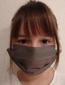 10x Kindermaske, Maske für Kinder - softig & weich Color - grau Größe - 10 Stück