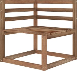 vidaXL Garten-Paletten-Ecksofa Braun Imprägniertes Kiefernholz