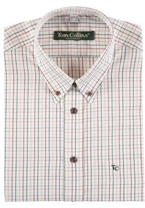 TOM COLLINS Herren Hemd Langarm Freizeithemd mit Button-Down Kragen Owuno, Größe:45/46, Farbe:ecrue