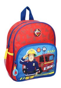 Kinder Rucksack | Feuerwehrmann Sam | 28 x 22 x 9 cm | Rot | mit Vortasche