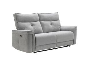 Relaxsofa 3-Sitzer elektrisch - Stoff - Grau - BENJAMIN