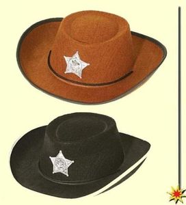 Cowboy-Hut mit Stern für Kinder BRAUN, Gr.53