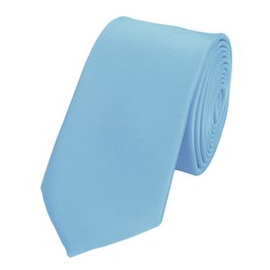 Fabio Farini - Krawatte - Einfarbige Herren Schlips - Unicolor Krawatten in 6cm Breite Schmal (6cm), Hellblau