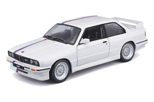 Bburago 21100 BMW M3 (E30) weiss 1988 Maßstab 1:24 Modellauto