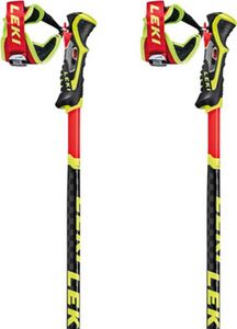 Leki WCR SL 3D Bright Red/Black/Neonyellow 125 cm Ski-Stöcke