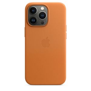Kožené pouzdro Apple iPhone 13 Pro s Magsafe - Zlatohnědé