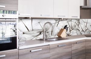 Küchenrückwand Folie selbstklebend LÖWENZAHNSAMEN 260 x 60 cm - Klebefolie - Dekofolie - Spritzschutz für Küche -