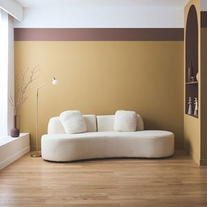 sweeek - Organisches Sofa, 3-Sitzer, Bouclette - Weiß