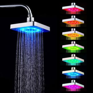 7 farben led romantisches licht wasserbad hause badezimmer duschkopf überzug übergabe regenduschkopf für wasser dusche badezimmer