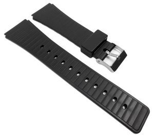 Minott Ersatzband Uhrenarmband Sportband PVC Band schwarz 22mm 22018