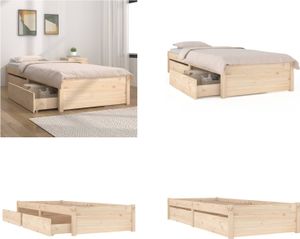 vidaXL Bett mit Schubladen 100x200 cm - Bettgestell - Bettgestelle - Bettrahmen - Bett