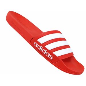 Adidas Damen Herren Badeschuhe Badelatschen Poolsandalen Adilette Shower, Farbe:Rot, Artikel:-5923 red / white, Schuhgröße:EUR 38