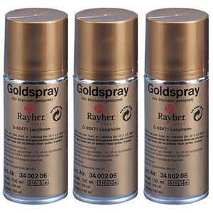 3 goldene Sprays für Styropor 150 ml