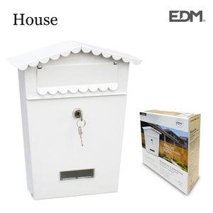 Stahl-Briefkastenhaus Modell white