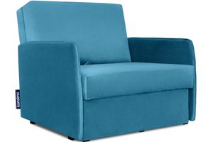 Konsimo Klassische Sessel mit Schlaffunktion mit Bettkasten "PEDATU", Blau, Stoff/Schaum, Kids & Teens, 86x85x105 cm