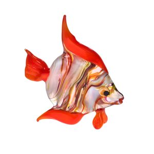 Fisch weiß Medium 6-15cm, aus Kristallglas