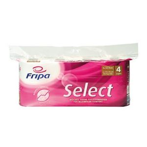 Fripa Toilettenpapier Select 4-lagig hochweiß Tissue 8 Rollen à 160 Blatt