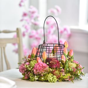 Gartenlaterne Schwarz 20cm Windlicht für Kerzen Outdoor Deko
