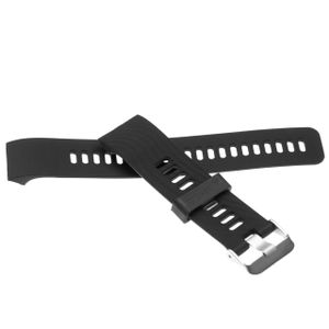 vhbw Ersatz Armband kompatibel mit Garmin Forerunner 30, 35 Fitnessuhr, Smartwatch - 13,5 + 9,4 cm Silikon schwarz