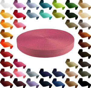 50m PP Gurtband 50mm extrem robust Polypropylen Tragband Farbwahl über 40 Farben, Gurtband:199 ziegelrot