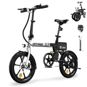 HITWAY E-Bike, Faltbares Mini-Elektrofahrrad 17.42KG, 250W ,25-60KM Reichweite
