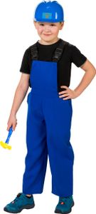 Latzhose blau für Kinder Bauarbeiter Mechaniker Klempner, Groesse:152