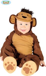 Fiestas Guirca strampler Affe Junior Polyester braun Größe 6-12 Monate