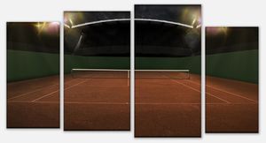 Leinwandbild Mehrteiler Tennisplatz M0931 – Variante 2 - 180 x 100cm