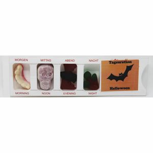Tablettenbox Halloween Fledermaus mit Fruchtgummi Scherzartikel 25g