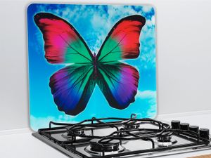 Wenko, Multi-Platte Butterfly by Day für Glaskeramik Kochfelder, Gehärtetes Glas