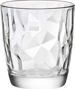 Bormioli Rocco 350200 Diamond Trasparente Trinkglas, Wasserglas, Saftglas, 305ml, Glas, transparent, 6 Stück