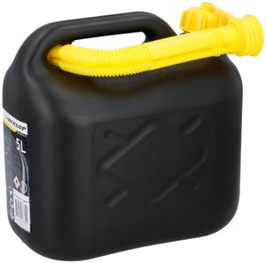 Kanister Dunlop Jerry 5 l - kanister na vodu a benzín - certifikovaný OSN na nebezpečné kvapaliny - s výlevkou - čierny