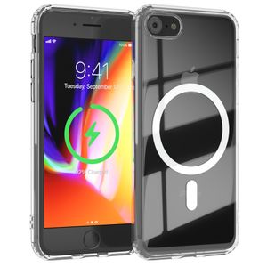 EAZY CASE - TPU Hülle kompatibel mit Apple iPhone SE (2022 / 2020) / iPhone 8 / 7 kompatibel mit MagSafe, Silikonhülle, Transparent