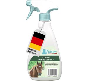 FUTUM 500ml Pferdespray Insektenspray gegen Fliegende Insekten Anwendung am Pferd