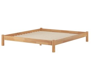 Überlänge-Doppelbett Kingsize-Bett 180x220 Buchebett Massivholz Zubehör wählbar V-60.84-18-220Rollrost inkl.