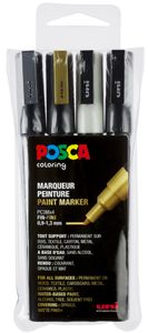 POSCA Pigmentmarker POSCA PC-3M 4er Box