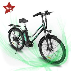 Elektrofahrrad für Herren - E-Bike 26 Zoll - Herrenfahrrad mit Shimano 7-Gang - Nabenschaltung - 250W und 11.2Ah, 36V Li-ion-Akku - Schwarz
