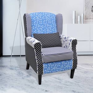 vidaXL Sessel mit Patchwork-Design Stoff vidaXL Sessel mit Patchwork-Design Stoff