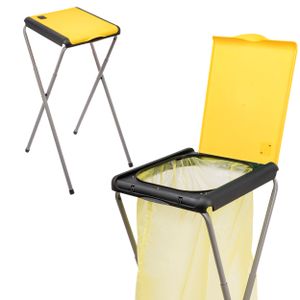 ONVAYA® Müllsackständer | bis 120 Liter |  mit Deckel | höhenverstellbar | aus Metall | für den gelben Sack