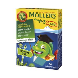 Mollers Omega-3 Rybky ovocné gélikapsule 36 kusov