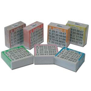Bingo Spiel Karten Bingokarten 7x Ticket-Block mit je 500 Scheinen 3500 Tickets