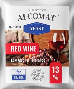 Rotweinhefe ALCOMAT Red Wine Yeast LAT 13% Gärhefe Wein Weinhefe Rotweine, 1 Stück