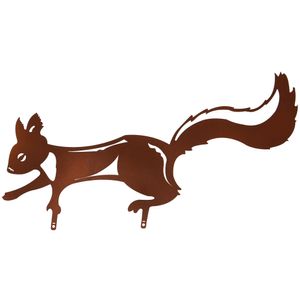 UNUS® Gartenstecker Eichhörnchen in Rostoptik Gartendeko Rost Roststecker