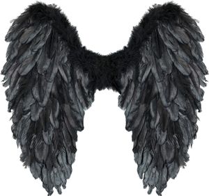 Schwarze Faltbare Federflügel – 50x50 cm Schwarze Faltbare Federflügel – 50x50 cm