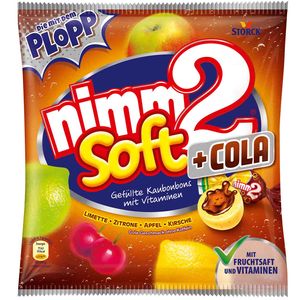 Storck Nimm2 Soft Cola Fruchtkaubonbons mit Colafüllung 195g