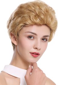 WIG ME UP Perücke Echthaar Herren Damen kurz Tolle Blond B-HH-12-24B