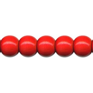 85 Holzperlen  8mm Perlen  basteln rot